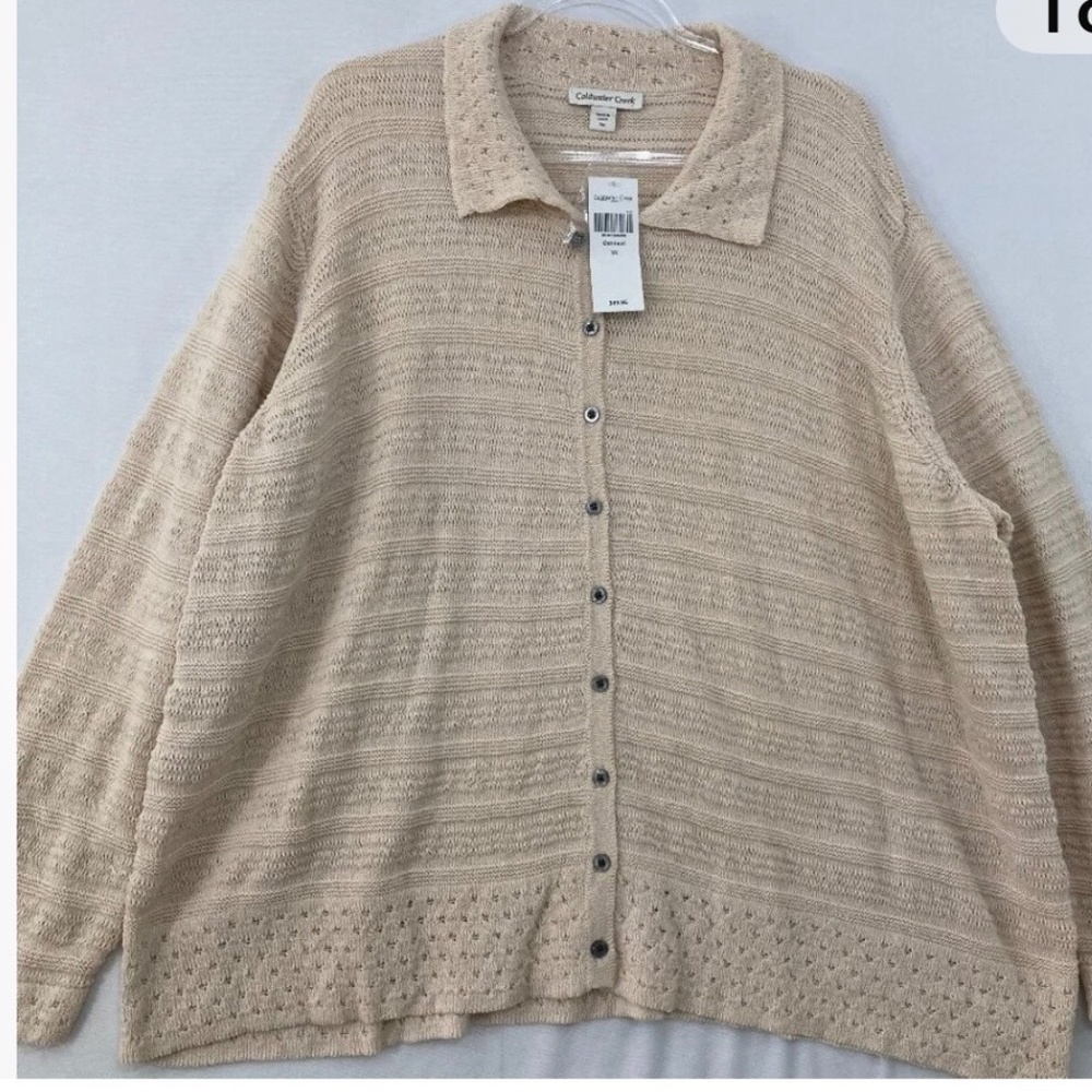 NWT COLDWATER CREEK OATMEAL CARDIGAN 3X